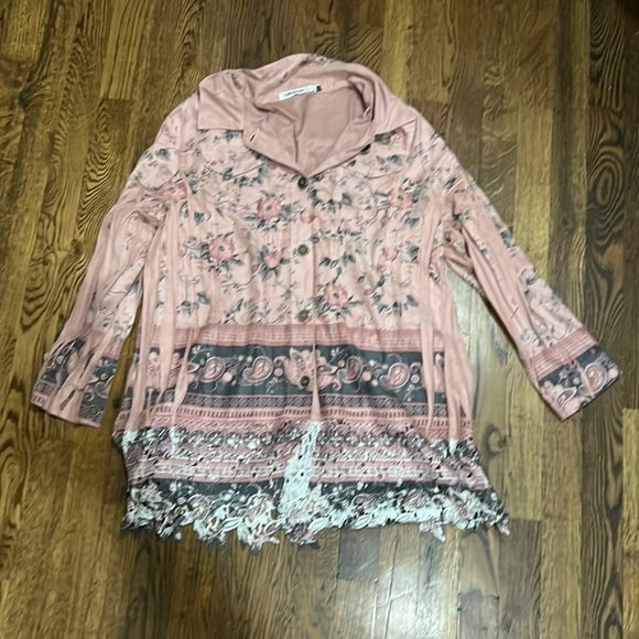 origami Tops - Origami cutout bottom blouse - 2XL